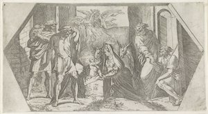 Anbetung der Hirten (Schilderungen in der Loggia von Raffael)