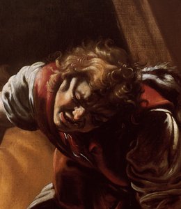 Detail von David aus David und Goliath von Orazio Borgianni