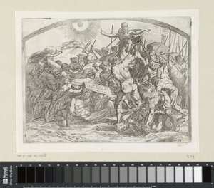 Josua befiehlt der Sonne und dem Mond stillzustehen