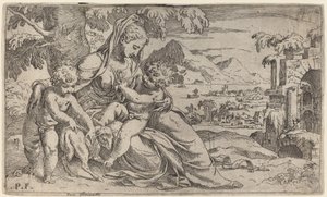 Madonna und Kind mit Johannes dem Täufer