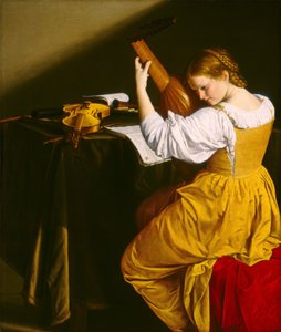 Der Lautenspieler, ca. 1612-20 von Orazio Gentileschi