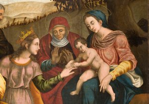 Heirat der hl. Katharina, Detail von Orazio da Spinazzola Iacobetta