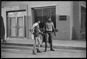 Batman und Robin am Set der TV-Serie