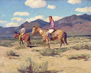 Krieger der Taos-Berge von Oscar Edward Berninghaus