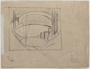 Studie für "Soho" (verso) von Oscar F. Bluemner