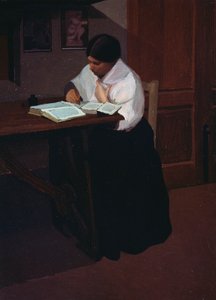 Frau beim Schreiben von Oscar Ghiglia