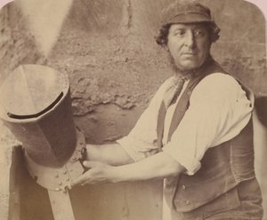Mann mit Helm, 1858 von Oscar Gustav Rejlander
