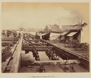 Indigofabrik (Beladen der Bottiche) von Oscar Jean Baptiste Mallitte