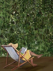 Lesen im Garten von Osheensgallery
