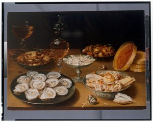 Stillleben mit Austern auf einem Zinnteller von Osias the Elder Beert