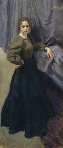 Porträt der Malerin Yelizaveta Martynova 1868-1905, 1896 von Osip Emmanuilovich Braz