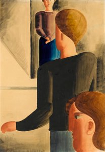 Drei Figuren im Raum, einfache Geste von Oskar Schlemmer