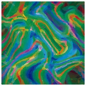 Grün-Blauer Abstrakter Fluss