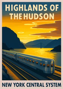 Vintage Hudson Sonnenuntergangszug