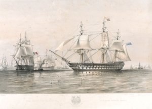 Die englischen und französischen Flotten in der Ostsee von Oswald Walters (after) Brierly