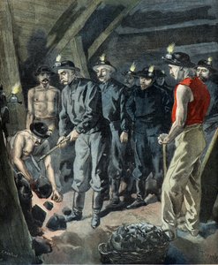 Felix Faure besucht die Kohleminen in Lens von Oswaldo Tofani