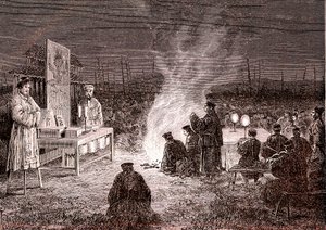 Beerdigungszeremonie in Sou-Tcheou, China, 1874 von Oswaldo Tofani