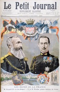König Leopold II. von Belgien und Prinz Nikolaus von Griechenland und Dänemark, 1895 von Oswaldo Tofani