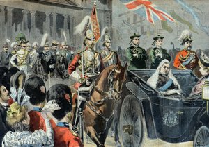 Diamantenes Jubiläum von Königin Victoria, der Festzug in den Straßen Londons 1897 von Oswaldo Tofani
