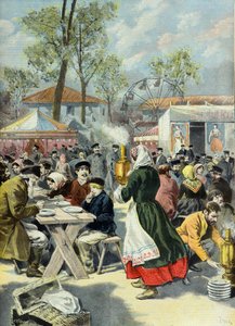 Volksbankett in Russland am Tag der Krönung von Nikolaus II.