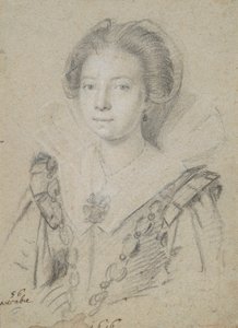 Porträt einer jungen Dame aus dem Haus Anjou von Ottavio Leoni
