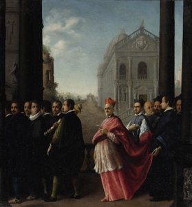 Eine Kardinalsprozession, 1621 von Ottavio Mario Leoni
