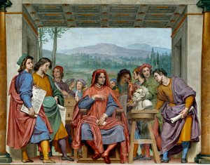 Lorenzo de Medici inmitten florentinischer Künstler von Ottavio Vannini