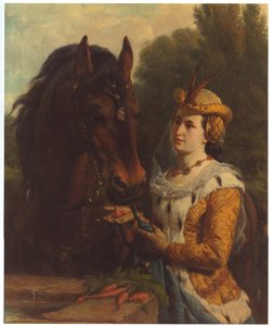 Jacoba von Bayern mit ihrem Pferd