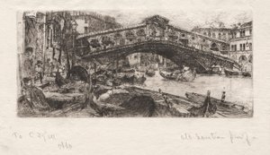 Die Rialto-Brücke, Venedig von Otto H. Bacher