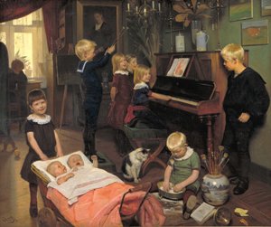 Ein Konzert: Die Kinder des Künstlers und ihre Spielkameraden