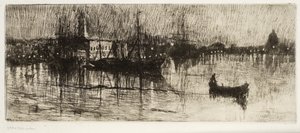 Regnerische Nacht, ca. 1880-82 von Otto Henry Bacher