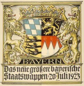 Das neue größere bayerische Staatswappen, 20. Juli 1923 von Otto Hupp