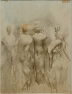 Gruppe nackter Jungen im Freien (Badende) von Otto Meyer Amden