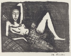 Mädchen auf dem Kanapee von Otto Müller