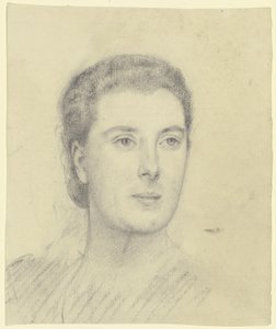Porträt einer Dame (Margret Freebody?) von Otto Scholderer