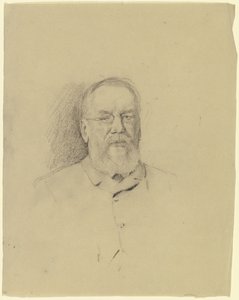 Bildnis eines älteren Mannes mit Brille von Otto Scholderer