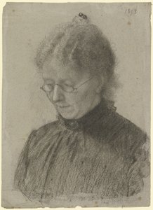 Luise Scholderer beim Lesen von Otto Scholderer