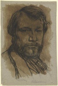 Selbstbildnis des Künstlers von Otto Scholderer