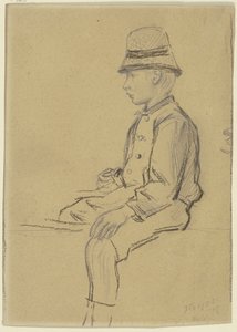 Studie für den "Eselreiter in den Dünen" von Otto Scholderer