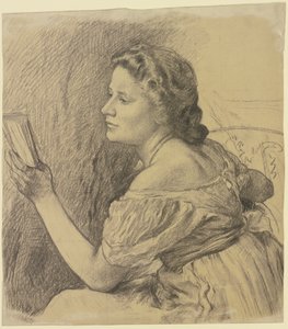 "Das letzte Kapitel" - Lesendes Mädchen von Otto Scholderer