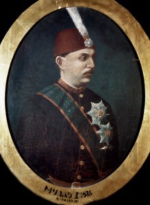 Osmanisches Reich: Porträt von Sultan Mehmed Murad V (1840-1910). Gemälde. 1876. Topkapi Sarayi Istanbul Bibliothek von Ottoman School