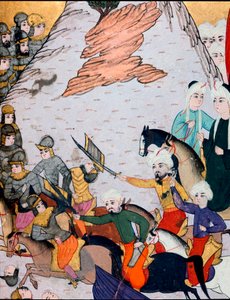 Osmanisches Reich: Zusammenstöße zwischen der Armee von Sultan Bayezid I. und der französisch-ungarischen Allianz während der Schlacht von Nikopolis am 25.09.1396