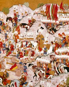 Darstellung der Schlacht von Mohács (1526) (Detail, Miniatur) von Ottoman School