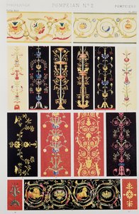 Pompejanische Dekoration, Tafel XXV aus Grammar of Ornament, von Owen Jones von Owen Jones