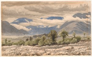 Italienische Berglandschaft bei bewölktem Wetter