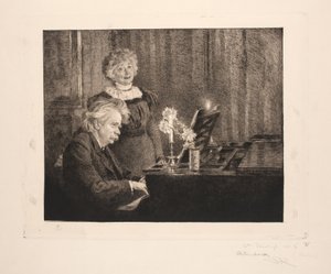 Edvard und Nina Grieg am Klavier
