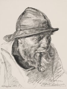 Kopf eines Skagenfischers von Peder Severin Krøyer