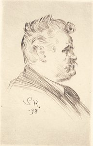 Porträt von Carl Locher, Profil von Peder Severin Krøyer