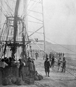 Der Versuch des Grafen de la Vaulx, das Mittelmeer mit einem Ballon zu überqueren, 1901