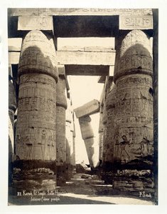 Hypostylhalle, Tempel des Amun-Re, Karnak, Ägypten, 1878 von P Sebah